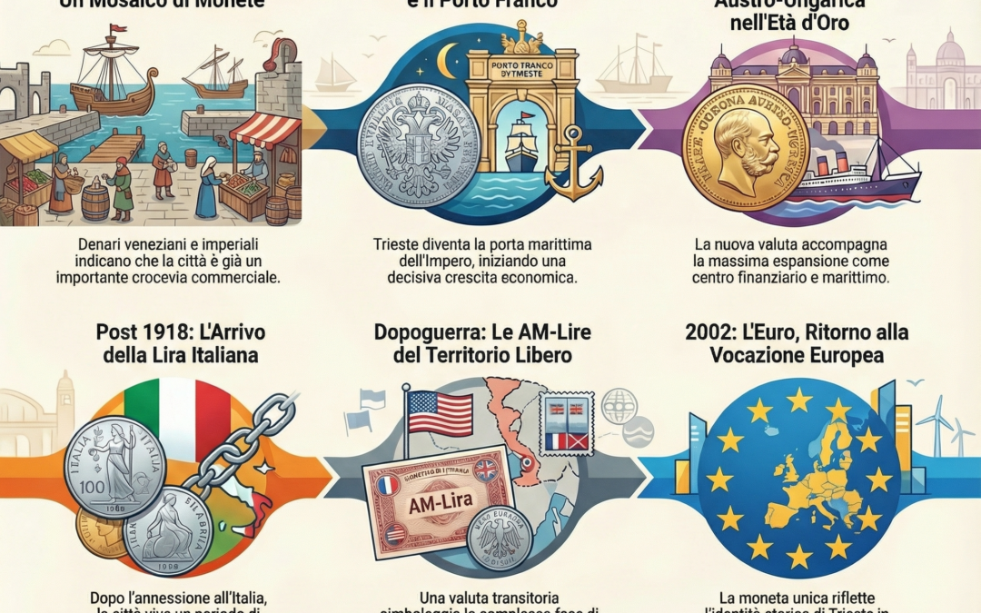 Trieste as a Commercial Hub Through the Currencies That Shaped Its Trade
